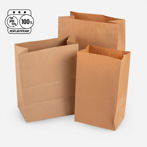Bolsas Kraft Delivery Sin Manija